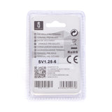 Gabel-Kabelschuhe, isoliert, 20 Stk., 1,25 - 6 mm², 21,2 x 9,5 x 4,3 mm, schwarz.