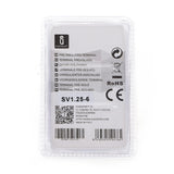 Gabel-Kabelschuhe, isoliert, 20 Stk., 1,25 - 6 mm², 21,2 x 9,5 x 4,3 mm, schwarz.