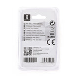 Gabel-Kabelschuhe, isoliert, 15 Stk., 5,5 - 6 mm², 25,5 x 9,8 x 6,7 mm, schwarz.
