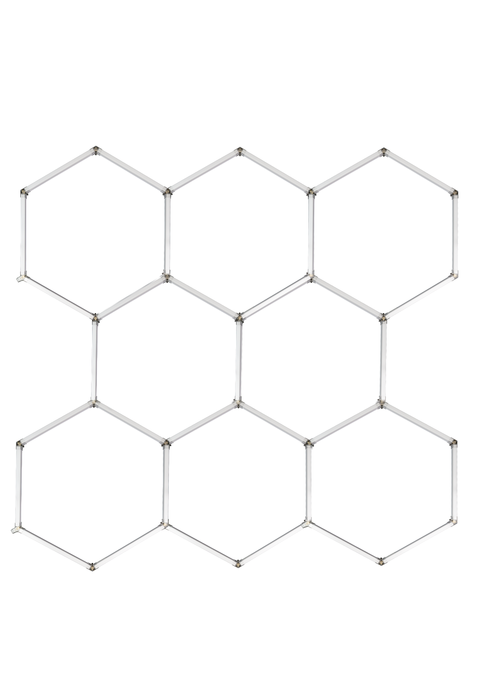 LED Deckenleuchte, HexaForm, 8er Set, 6500 K (kaltweiß), Hexagon Leuchte, Garagenlampe, Salon Beleuchtung
