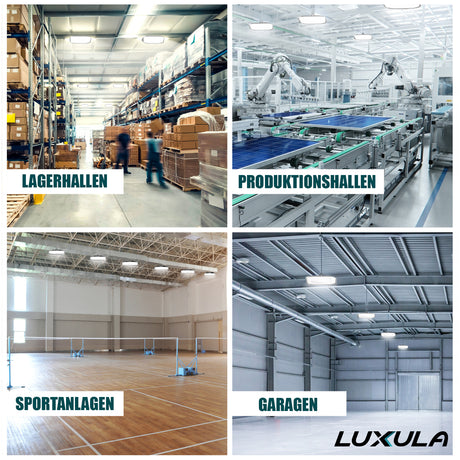 2er-Pack LED-HighBay, Hallenstrahler quadratisch, 200 W, 24000 lm, 5000 K (neutralweiß), IP65.