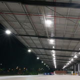 5er-Pack LED-Highbay, Hallenstrahler rund, grau, 100 W, 10000 lm, CCT 3000-6500 K (warm-, neutral-, kaltweiß), IP65.
