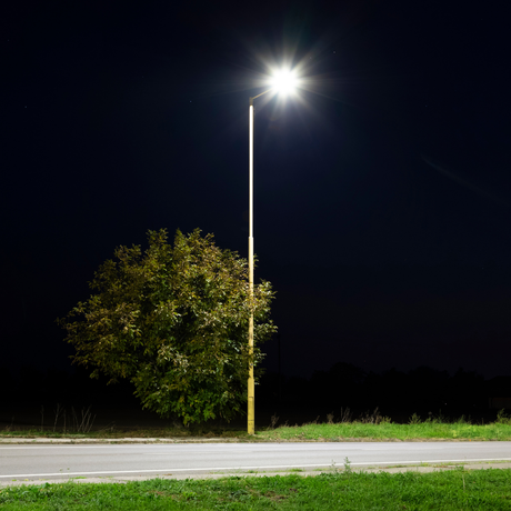LED Straßenleuchte, SLIM, 30 W, 3600 lm, 5000 K (neutralweiß), IP65, Wand- und Mastmontage.