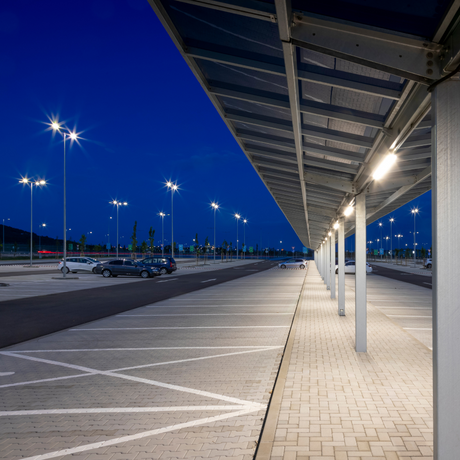LED Straßenleuchte, SLIM, 100 W, 12000 lm, 5000 K (neutralweiß), IP65, Wand- und Mastmontage.