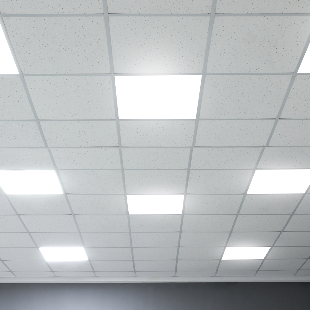 2er Pack LED BackLit Panel, 62x62 cm, inkl Aufbaurahmen, 36W, 3600lm, 4000K, ECO Line.