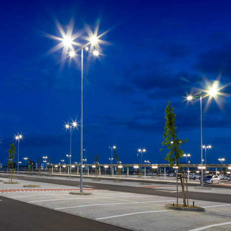 LED Straßenleuchte, SLIM, 30 W, 3600 lm, 5000 K (neutralweiß), IP65, Wand- und Mastmontage.