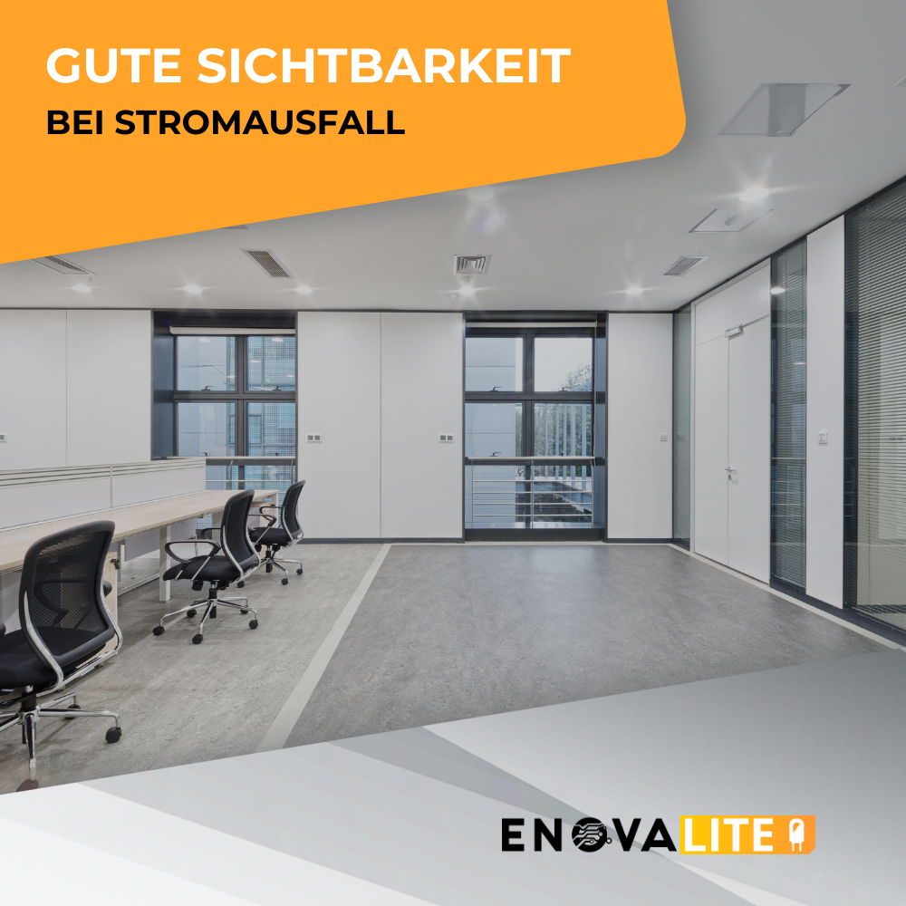 LED-Notstrom Downlight mit Fernbedienung, Fluchtwegleuchte mit Notstromeinheit, Einbauspot, TEST-Funktion.