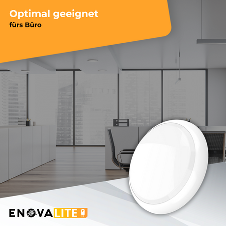 LED-Notstrom Deckenleuchte, mit 8 h Notlicht, 18 W, 1800 lm, 3000-6000 K (warm-, neutral-, kaltweiß) IP65, IK09.