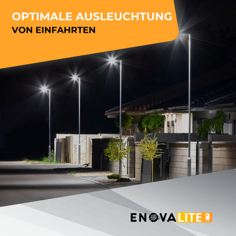 LED-Straßenleuchte, 150 W, 21000 lm, 5000 K (neutralweiß), IP65.