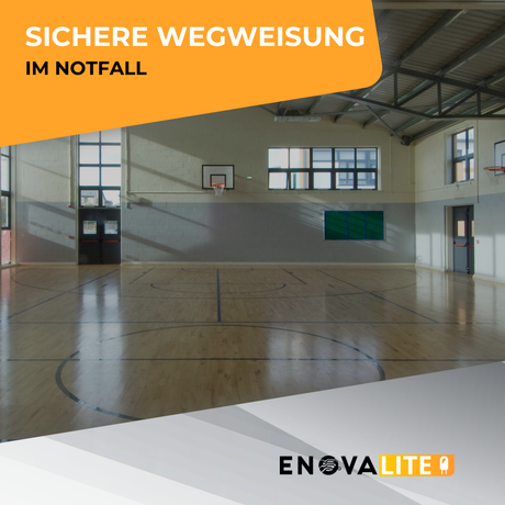 LED-Fluchtwegleuchte Twin-Spot 3W, Notausgang mit Notstromeinheit, TEST-Funktion, Wandmontage.