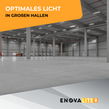 2er Pack LED-Hallenleuchte, linear, 50 W, 6000 lm, 5000 K (neutralweiß), IP65, ENEC-Zertifizierung, schwarz.