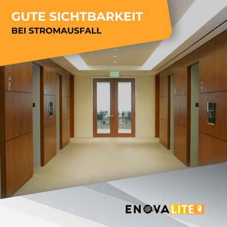 LED-Notstrom Downlight mit Fernbedienung, Fluchtwegleuchte mit Notstromeinheit, Einbauspot, TEST-Funktion.