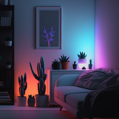 LED RGB+CCT Leuchtmittel, E14, Kerze B37, 5W, 464lm, SMART, Tuya App steuerbar, Kerze.