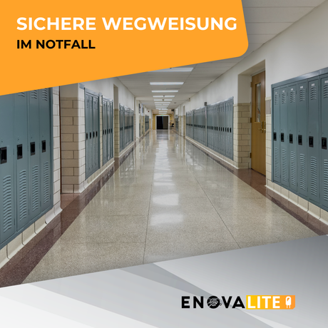 LED-Fluchtwegleuchte, mit Fernbedienung, 8 h Notlicht, Notausgang mit Notstromeinheit, TEST-Funktion, Wandmontage, Ein- und Aufbau, IP65.