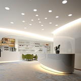 LED CCT Downlight, dimmbar, 24W, 2565 lm, ø240x32mm, 3000-4000-6000K einstellbar, mit Diffusor, IP44, rund.