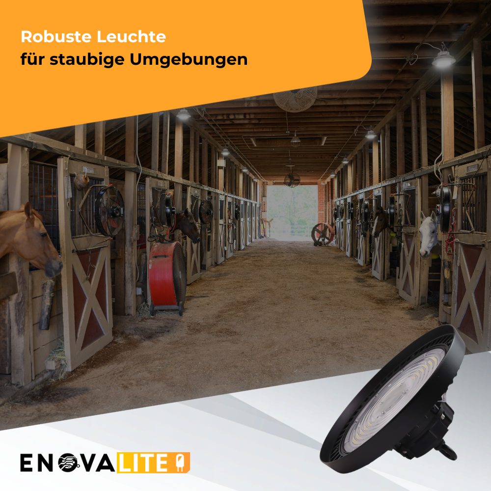 9er-Pack LED-Hallenstrahler, mit Bewegungsmelder, Leistung einstellbar, 100/150/200W, 4000 K (neutralweiß), 17000-34000 lm, IP65, 0-10V dimmbar.