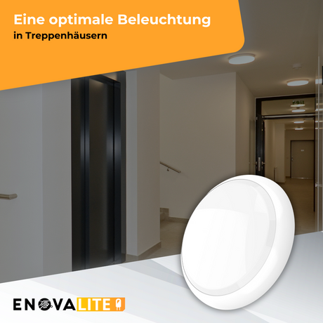 LED-Notstrom Deckenleuchte, mit Fernbedienung, 8 h Notlicht, 18 W, 1800 lm, 3000-6000 K (warm-, neutral-, kaltweiß) IP65, IK09.