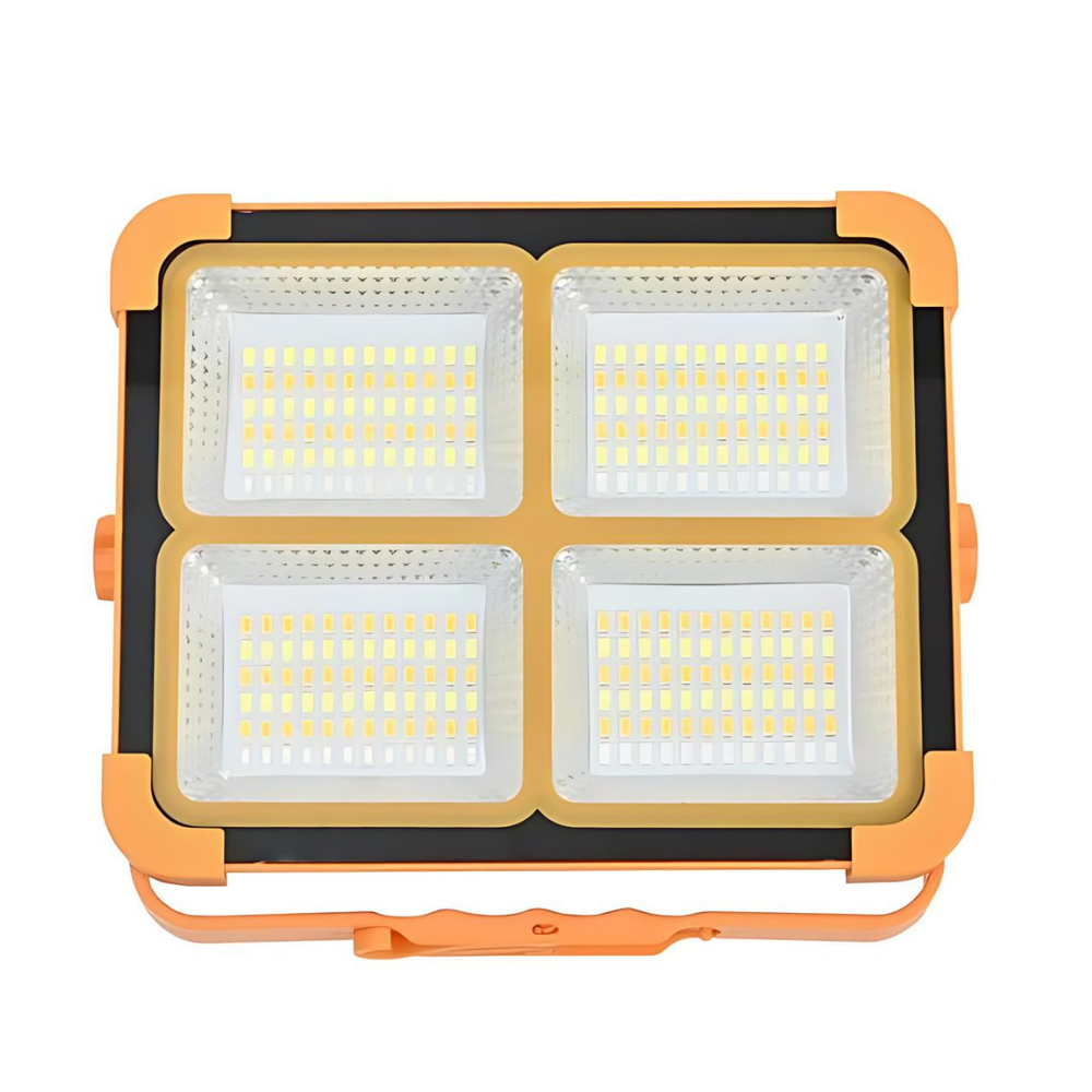 Solar Baustrahler mit Akku, CCT, 6 Std.Leuchtzeit, USB In- & Output, IP65, Magnet- & Hängefunktion.