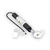 LED-Notstrom Downlight mit Fernbedienung, Fluchtwegleuchte mit Notstromeinheit, Einbauspot, TEST-Funktion.