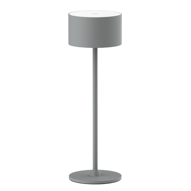 LED-Tischleuchte mit Akku, Up- & Downlight, Dimm- & CCT-Funktion, grau, wiederaufladbar, Innen und Außenbereich, IP44, USB-C.