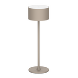 LED-Tischleuchte mit Akku, Up- & Downlight, Dimm- & CCT-Funktion, sandfarben, wiederaufladbar, Innen und Außenbereich, IP44, USB-C.