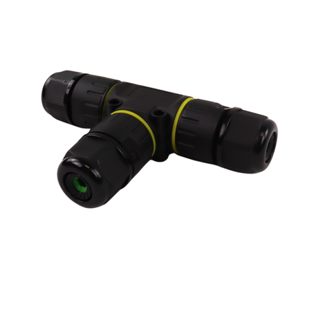 Kabelschnellverbinder; T-förmig, 3-polig, IP68-wasserdicht, 450V, 24A.