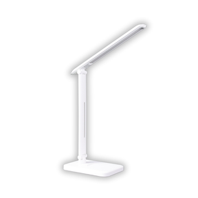 LED-Tischlampe, weiß, mit Dimm- und CCT-Funktion, 5 W Leistung.