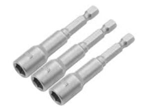 Stecknuss-Bitsatz, 3/8" x 65 mm, 1/4".