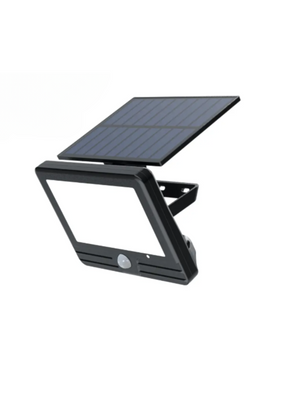 Solar Wandleuchte mit PIR-Sensor, 10 Stunden Leuchtdauer, 4000 K (neutralweiß), IP54-Wasserdicht, Außenleuchte.