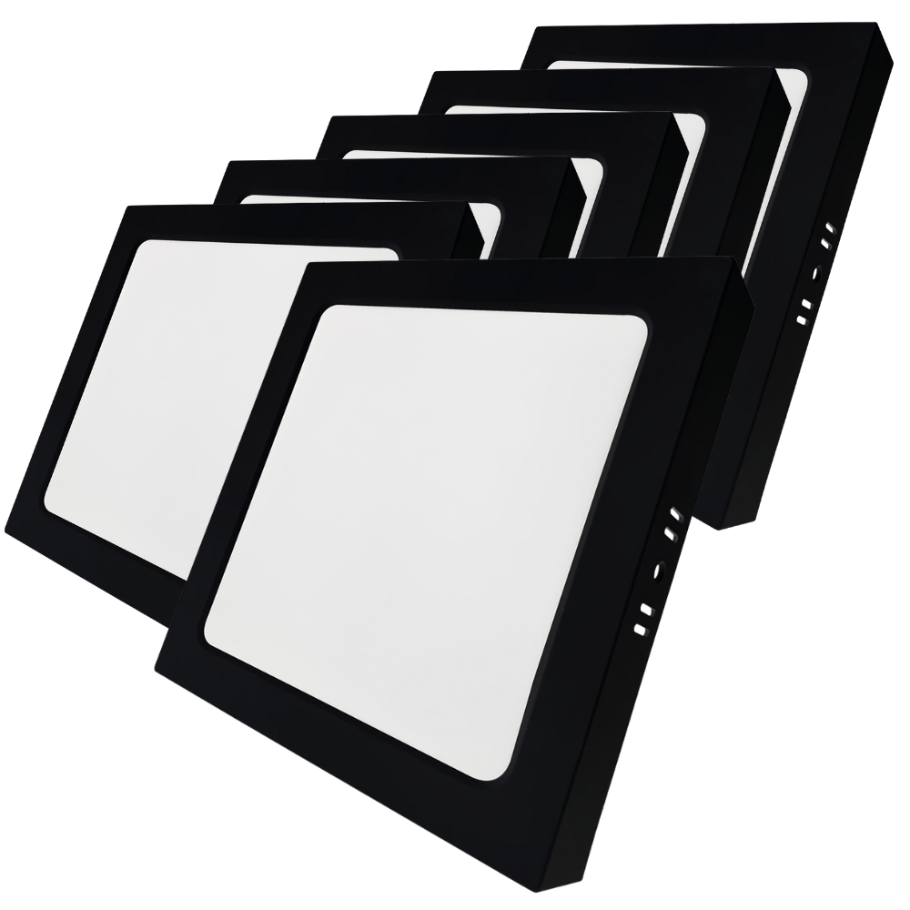 LED Aufbauleuchte in Schwarz, 24 W, 230 V, IP44-geschützt, 2400 lm, Lichtfarbe einstellbar, 299x35 mm, Deckenleuchte mit Diffusor, Badezimmerlampe