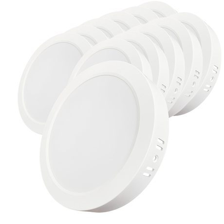 LED Aufbauleuchte in Weiß, 18 W, 230 V, IP44-geschützt, 1800 lm, Lichtfarbe einstellbar, Ø224x35 mm, Deckenleuchte mit Diffusor, Badezimmerlampe