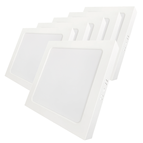 LED Aufbauleuchte in Weiß, 6 W, 230 V, IP44-geschützt, 600 lm, Lichtfarbe einstellbar, 112x26 mm, Deckenleuchte mit Diffusor, Badezimmerlampe