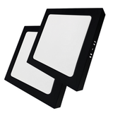 LED Aufbauleuchte in Schwarz, 6 W, 230 V, IP44-geschützt, 600 lm, Lichtfarbe einstellbar, 112x26 mm, Deckenleuchte mit Diffusor, Badezimmerlampe