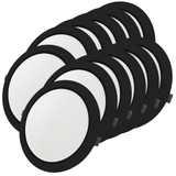 LED Einbauleuchte in Schwarz, 12 W, 230 V, IP44-geschützt, 1200 lm, Lichtfarbe einstellbar, Ø173x26 mm, Einbaustrahler mit Diffusor, Badezimmer Deckenleuchte