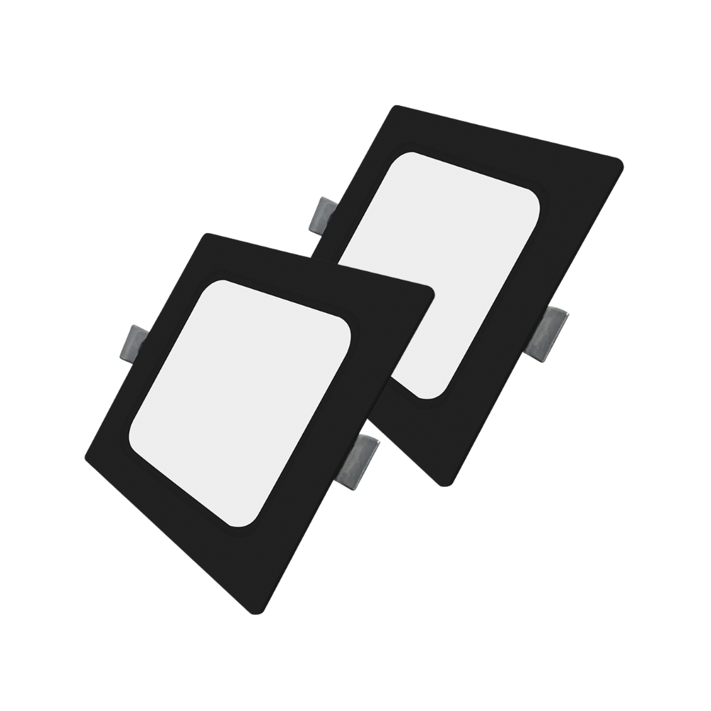 LED Einbauleuchte in Schwarz, 24 W, 230 V, IP44-geschützt, 2400 lm, Lichtfarbe einstellbar, 295x29 mm, Einbaustrahler mit Diffusor, Badezimmer Deckenleuchte