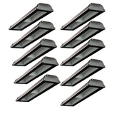 10er Pack LED-Hallenleuchte, linear, 100 W, 10000 lm, 4000 K (neutralweiß), IP65, schwarz.