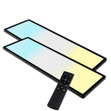 LED-Panel mit Fernbedienung, 58×20 cm, schwarz, 24 W, 2200 lm, IP44 Wassergeschützt, Helligkeit und Lichtfarbe einstellbar