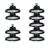 9er-Pack LED-Hallenstrahler, mit Bewegungsmelder, Leistung einstellbar, 100/150/200W, 4000 K (neutralweiß), 17000-34000 lm, IP65, 0-10V dimmbar.