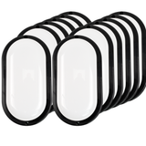 Kellerlampe in Schwarz, Ovalleuchte, 12 W, 1080 lm, Lichtfarbe einstellbar (CCT), IP54-wassergeschützt, Kabelverbinder, Wandleuchte Innen und Außen, Feuchtraumleuchte