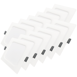 LED Einbauleuchte in Weiß, 12 W, 230 V, IP44-geschützt, 1200 lm, Lichtfarbe einstellbar, 173x26 mm, Einbaustrahler mit Diffusor, Badezimmer Deckenleuchte