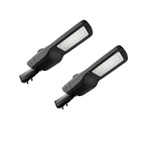 2er-Pack Profi LED-Straßenleuchte, 80 W, 12000 lm, 5000 K (neutralweiß), IP66, 0-10 V dimmbar.