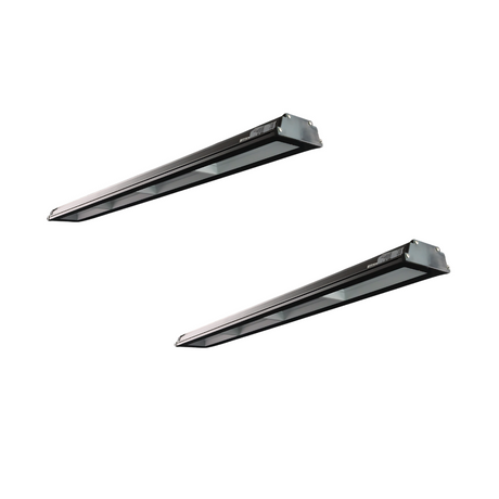 2er Pack LED-Hallenleuchte, linear, 200 W, 20000 lm, 4000 K (neutralweiß), IP65, schwarz.