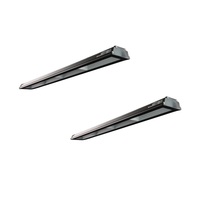 2er Pack LED-Hallenleuchte, linear, 200 W, 20000 lm, 4000 K (neutralweiß), IP65, schwarz.