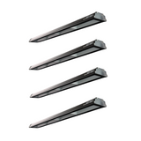 4er Pack LED-Hallenleuchte, linear, 200 W, 20000 lm, 4000 K (neutralweiß), IP65, schwarz.
