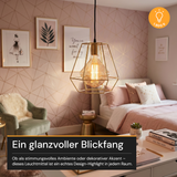 LED Filament Leuchtmittel, DIAMANT, AMBER, D125L, E27, 3.5 W, 120lm, 1800K, dimmbar.