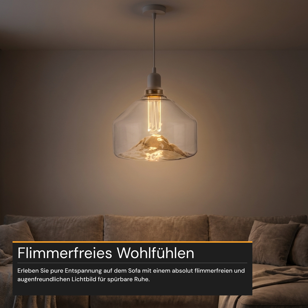 LED Filament Leuchtmittel, E27, 4 W, 120 lm, warmweiß, dimmbar