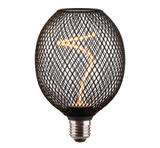 LED Filament Leuchtmittel Vintage MESH, inkl schwarzer E27-Fassung mit Textilkabel 1,5m, 4.9W, 200lm, 1800K, dimmbar.