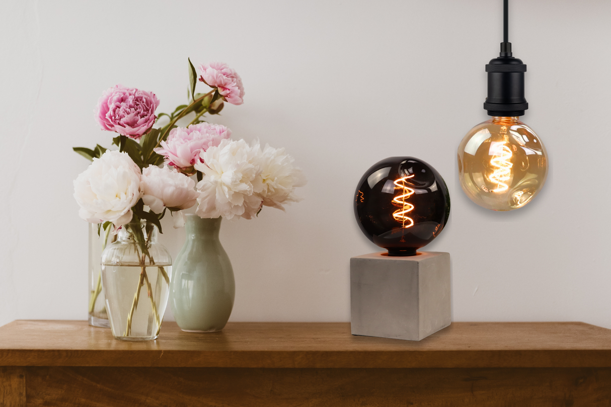 LED Filament Leuchtmittel, CALDERA, Amber, Globe G125, E27, 4W, 265lm, 2200K, dimmbar.