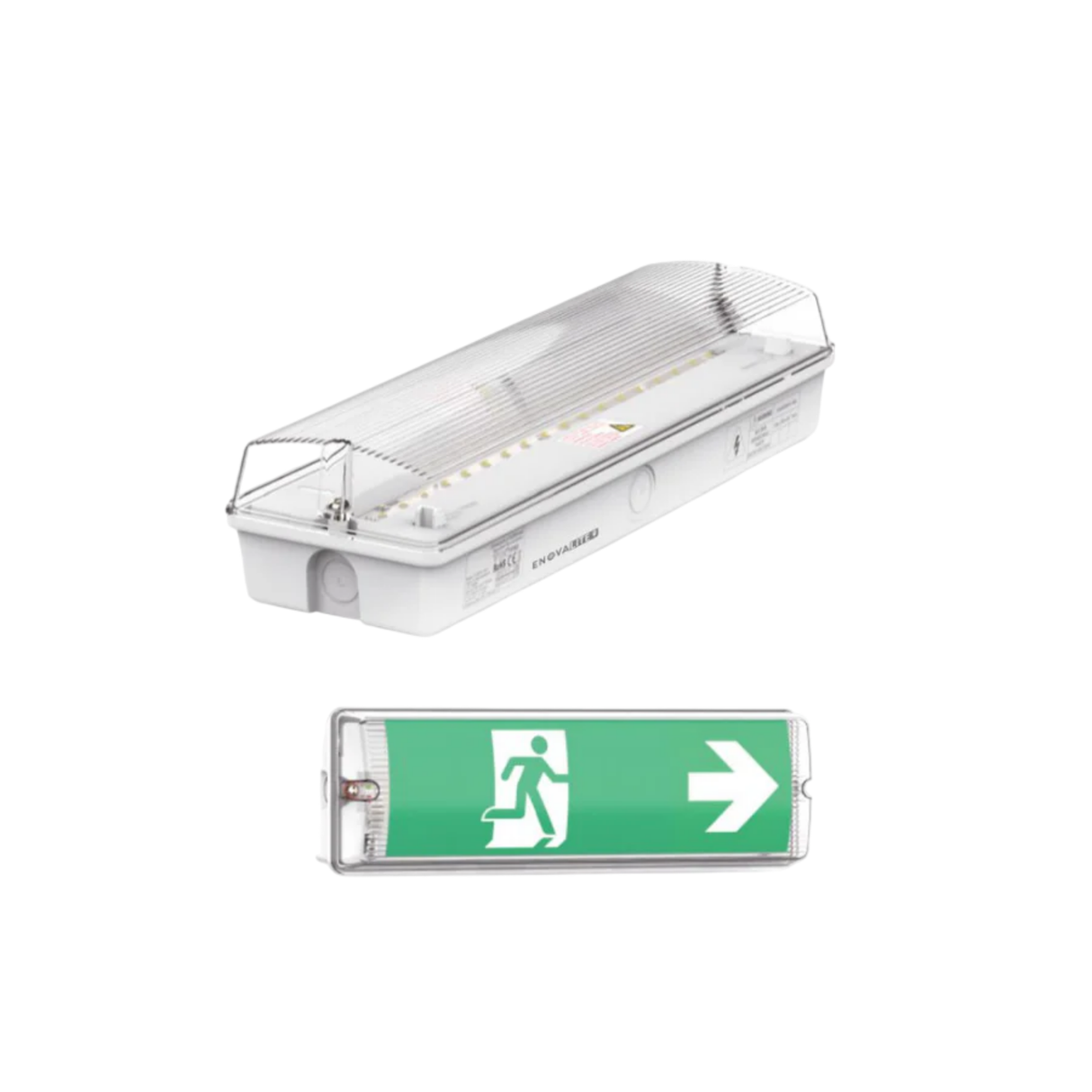 LED-Fluchtwegleuchte mit Notstromakku 3h, TEST-Funktion, Dauer- & Notbetrieb, IP65