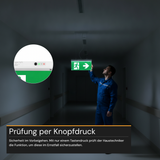 10er Pack LED-Fluchtwegleuchte 4in1 mit Notstromakku 3h, TEST-Funktion, Dauer- & Notbetrieb